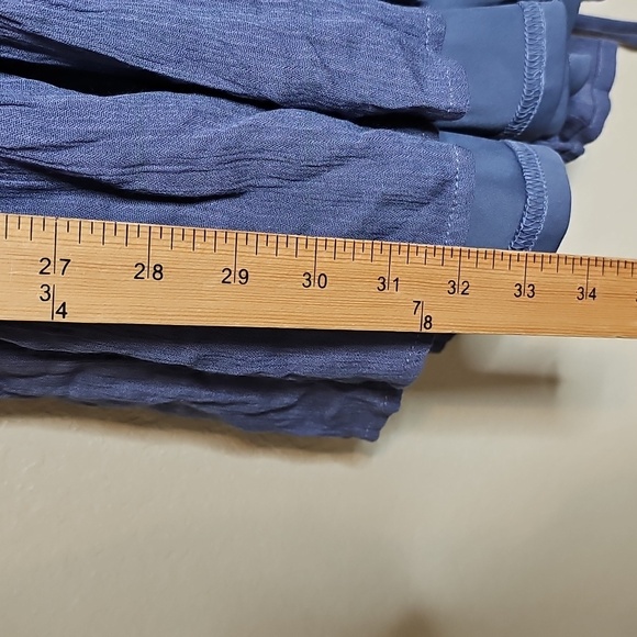 Windsor Medium Free Spirit Halter Backless Blue Ruffled Tiered Sundress - Picture 9 of 10